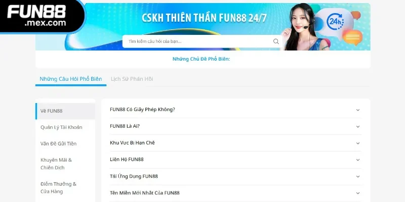 Fun88 145 Nhân viên chăm sóc khách hàng nhiệt tình, hoạt động xuyên suốt 24/7