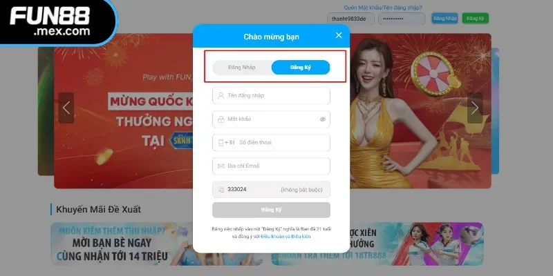 Đăng Ký Đăng Nhập Fun88 1 Chi tiết các bước đăng ký tài khoản tại Fun88